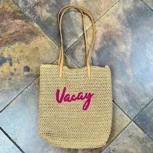 Vacay Beach Tote Bag Brown thumbnail 4