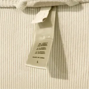 Skims Size Large Cream Open Front Ribbed Robe‎ House Coat Kim Kardashian thumbnail 3