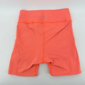 FP Movement Good Karma Ribbed High Rise Bike Shorts XS S Neon Coral Orange Yoga thumbnail 4