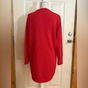 Tommy Hilfiger Sweatshirt Dress Large Center Logo Red Women's Medium thumbnail 4