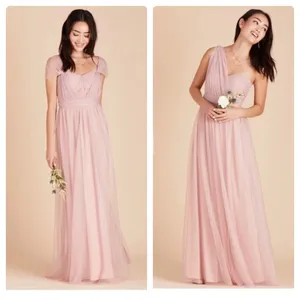 Birdy Grey‎ NWT Christina Dress Women's Size Small Rose Quartz Tulle Convertible thumbnail 2