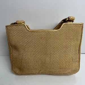 Bueno Gold Woven Shoulder Bag Braided Straps Metallic Y2k Hobo thumbnail 10