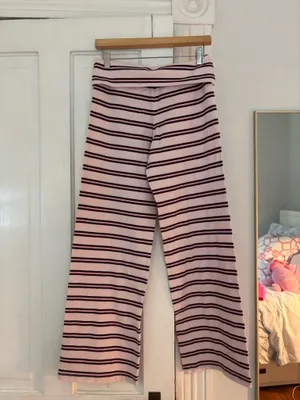 Wild Fable Pink Striped Foldover Pants thumbnail 2