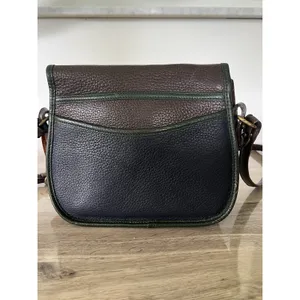 Vintage Dooney & Bourke Teton Collection All-Weather Leather saddle bag Brown thumbnail 4