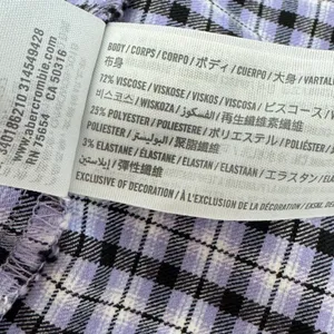 Hollister Purple Plaid Advanced Stretch Crop Top Cami Adjustable Straps Size Med thumbnail 6