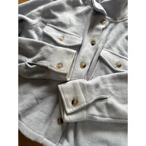Thread & Supply Women Size Small Button Down Crop Fleece Jacket Casual Preppy‎ thumbnail 8