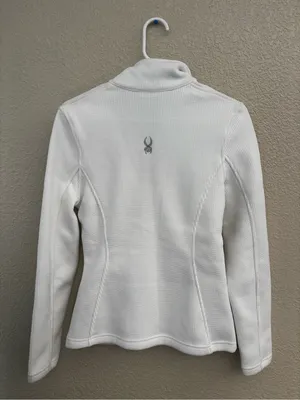 Spyder Women's White Full-Zip Ski Jacket thumbnail 3