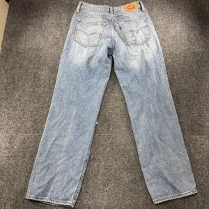 Levi's 94 Baggy Jeans Women's 27 Light Wash Distressed Wide Leg Y2K Denim thumbnail 6