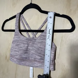 Lululemon Sports Bra Size 2 Strappy Criss Cross Pink‎ Gray Yoga Athletic thumbnail 4