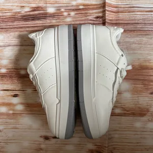 PRETTYLITTLETHING White Contrast Sole Chunky Platform Sneakers NWOT thumbnail 6
