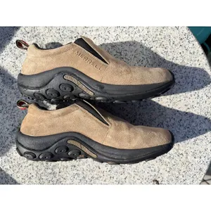 Merrell Women 8.5 Jungle Moc Taupe Suede Slip On Casual Hiking Walking Shoes thumbnail 5