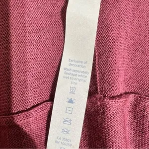 Lululemon Blissful Zen Merino‎ Wool Wrap Sweater Pink Size 2 thumbnail 11