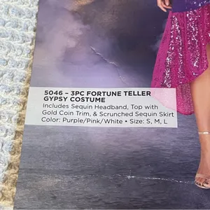 NEW Roma Fortune Teller Gypsy Costume Size Medium thumbnail 4