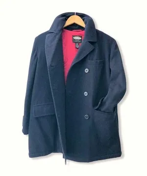 Double Breasted Classic Navy Blue Wool Peacoat, sz. XS thumbnail 1