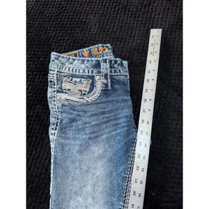 Rock Revival‎ Jeans Womens Blue Janelle Capri Wash Denim Size 25 thumbnail 13