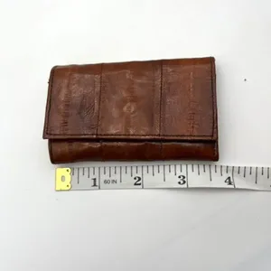 Vintage‎ Leather Key Case Holder Change Wallet Fri fold thumbnail 4