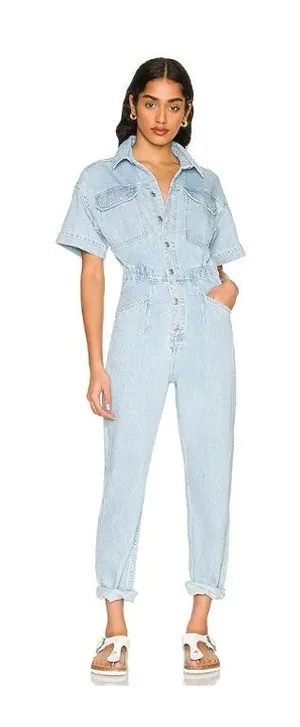 We The Free Marci Jumpsuit Boho Utility Women Cotton Button XL NWT‎ thumbnail 1