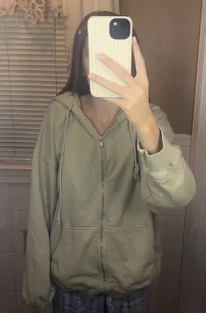 John Galt Brandy Melville Zip-Up Oversized Hoodie thumbnail 1