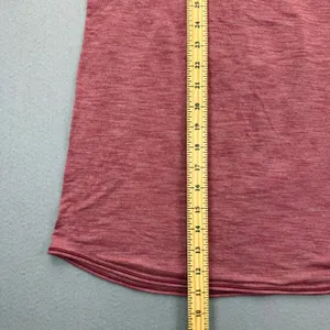 Lululemon Yogi Racerback Tank Top Heathered Dark Red‎ Maroon Pleated Back est. S thumbnail 3