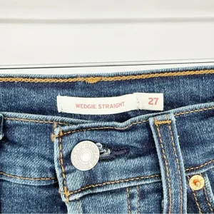 Levi's Wedgie‎ Straight Jeans Women's 27 Blue High Rise Denim thumbnail 3