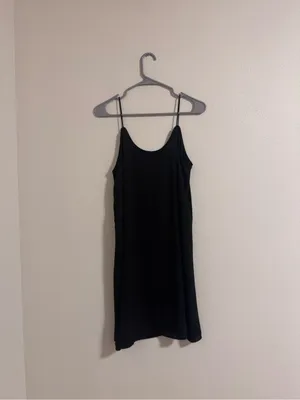 Alya Black Spaghetti-Strap Mini Slip Dress thumbnail 3