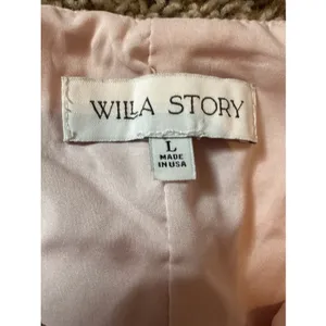 Willa Story Pink Eyelet Tiered Ruffle Midi Dress Size Large thumbnail 5