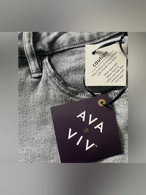 Ava & Viv 20W Plus Gray Acid Wash Bermuda Denim Shorts Raw Hem High Rise thumbnail 7