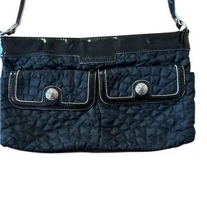Vera Bradley Black Quilted W/Patent Leather trim Crossbody thumbnail 2