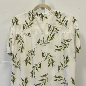 Piyama Maggie Pajama Set Olive Leaf Matching Set Medium White Green Loungewear thumbnail 6