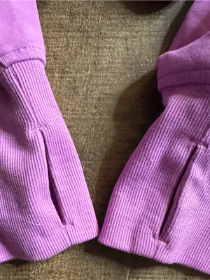 Old Navy Active Women's Medium Purple Quarter Zip Crop Sweatshirt Zipper Pockets thumbnail 10