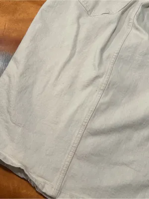 Madewell Western Edition High waist Button-Front Denim Skirt Ecru size 28 thumbnail 9