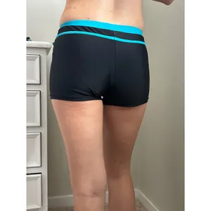 Women Black Turquoise Blue Boy Short Swim Bottoms Plus Size‎ xs thumbnail 2