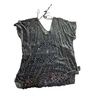 Free People DRESS Room of Shadows Velvet Burnout Shift Dress Womens XS Blue thumbnail 5