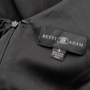 Betsy & Adam. Christine Scuba Crepe Ruffled‎ Bow Gown. thumbnail 5