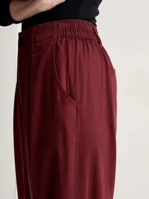 MADEWELL The Neale Straight-Leg Pant in Drapeweave in Cabernet Size 6 thumbnail 4