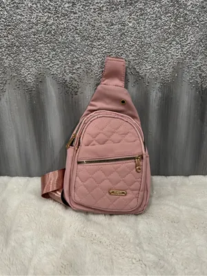 Quilted Pink Crossbody Sling Bag - Women's Fashion thumbnail 2