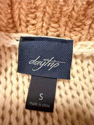 Daytrip Striped Crewneck Sweater in Cream, Tan & Brown thumbnail 3
