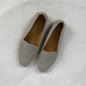 Franco‎ Sarto Factor Loafers Womens 9M Laser Cut Perforated Slip On Gray Taupe thumbnail 6