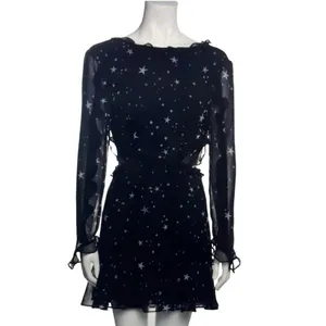 Fame & Partners Kye Star Print Ruffle Open Back Mini Dress Size 2 NWT thumbnail 8