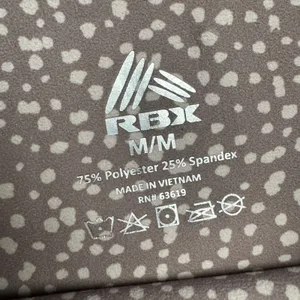 RBX Active Leggings Women Size M M‎ Grey White Speckled Print Athleisure thumbnail 3