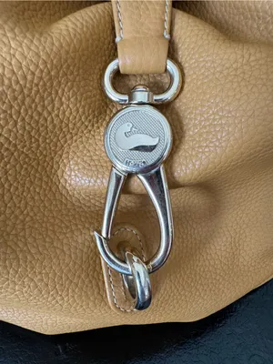 Dooney & Bourke Camel Tan Saddle Pebble Leather LOGO LOCK Hobo Shoulder Bag thumbnail 5