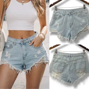 SHEIN | EUC Light Blue High-Waist Distressed Denim Shorts (size S) thumbnail 2