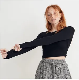 Madewell Brightside Finerib Long Sleeve Tee thumbnail 1