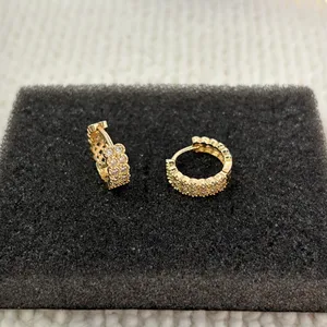 15mm CZ Small Hoop Earrings for Men Women Unisex Earrings Streetwear Hip Hop Punk thumbnail 2