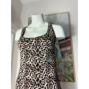 Cheetah Leopard Animal Print Slinky Slip Mini Dress Women’s Large thumbnail 5