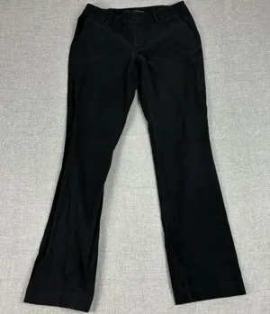 Lauren Ralph Lauren Pants Womens 4 Black‎ Chino Twill Flat Front Stretch Pockets thumbnail 1
