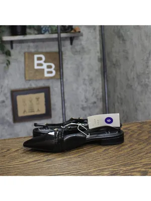 NWT A New Day Womens Twiggy Multi Buckle Mini Heel Flats 94303768 Black 6 thumbnail 8