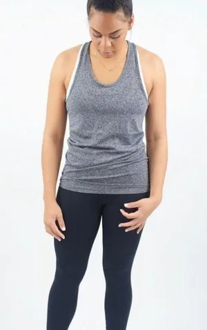 Zyia Active Gray Fog Copper Charged Racerback Tank, EUC, Size Medium thumbnail 1