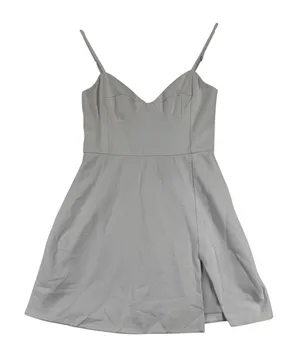 NWT NBD‎ White Bodycon Mini Dress Spaghetti Strap Slit Size M READ thumbnail 1
