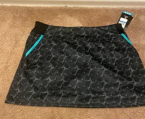 PGA Tour Black and Blue Mini A-Line Skirt size XL thumbnail 1